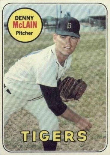 Denny McLain 1969 Tigers Topps Card